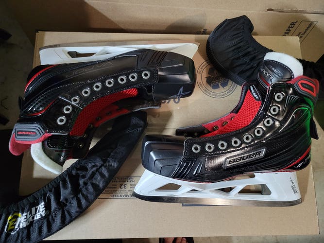 Senior Used Bauer Vapor 1X Pro Hockey Goalie Skates Regular Width Size 8