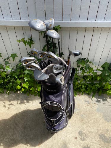 Mens golden bear golf club set with Topflite bag