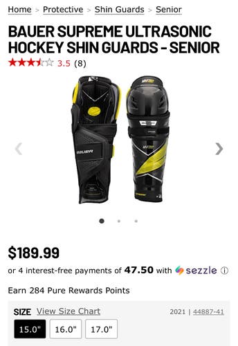 Bauer Supreme Ultrasonic Shin Pads