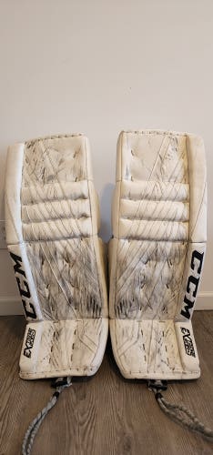 Used 33+1" CCM Eflex4 Goalie Leg Pads