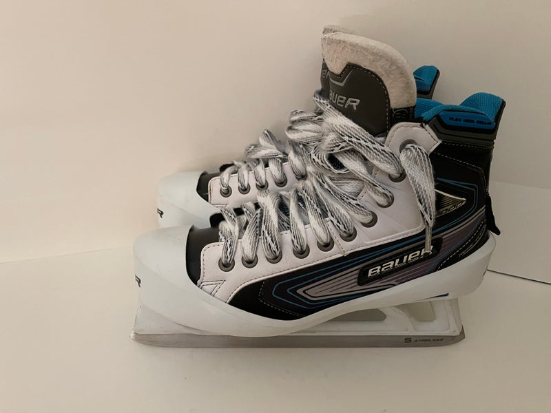 Used Bauer Regular Width Size 8.5D Reactor 7000 Hockey Goalie Skates