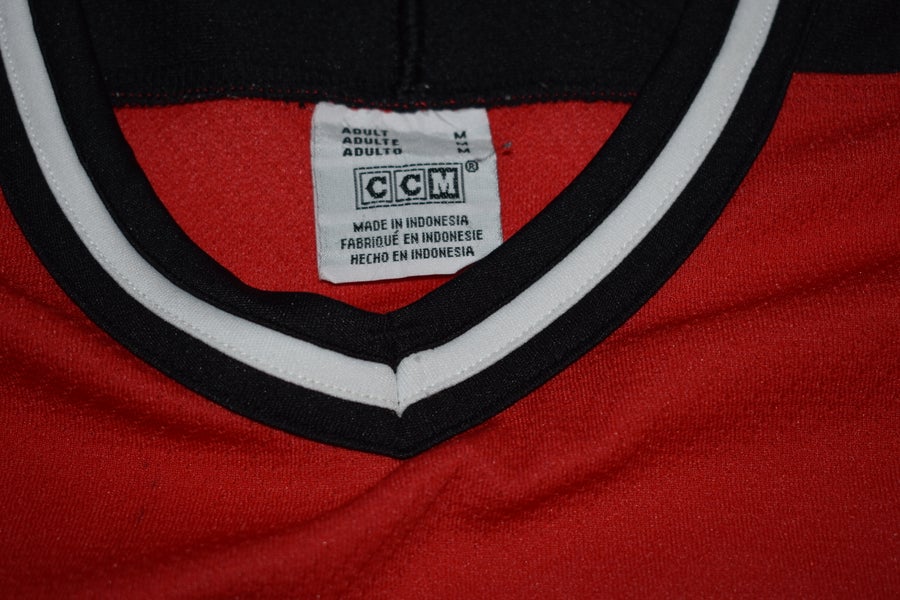 CCM Hockey Jersey #77, Red/Black/White, Adult Medium