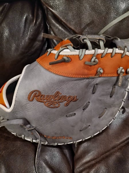 Used Rawlings Left Hand Throw First Base Heart of the Hide Baseball Glove 12.75"