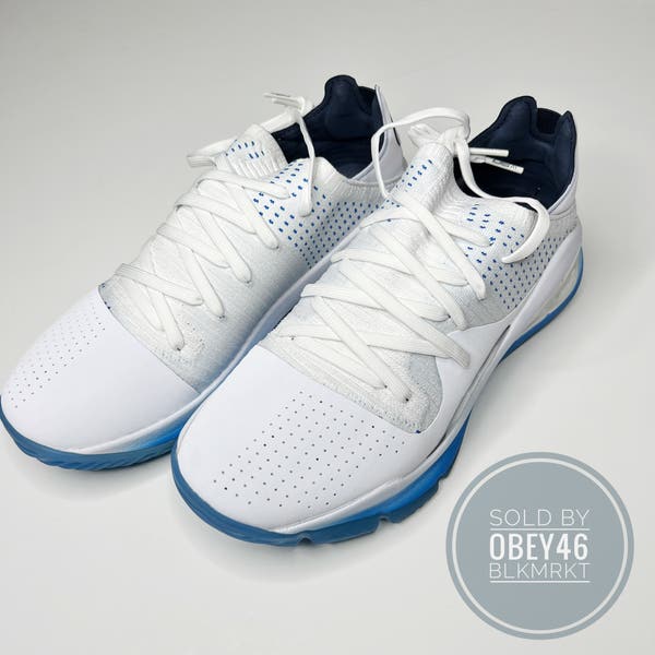 Rare 2017 Under Armour Curry 4 Low PE White Blue SAMPLE  display picture 2