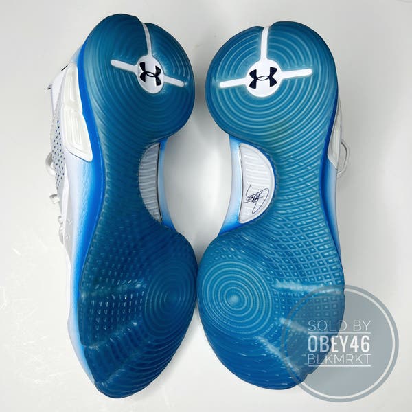 Rare 2017 Under Armour Curry 4 Low PE White Blue SAMPLE  display picture 1