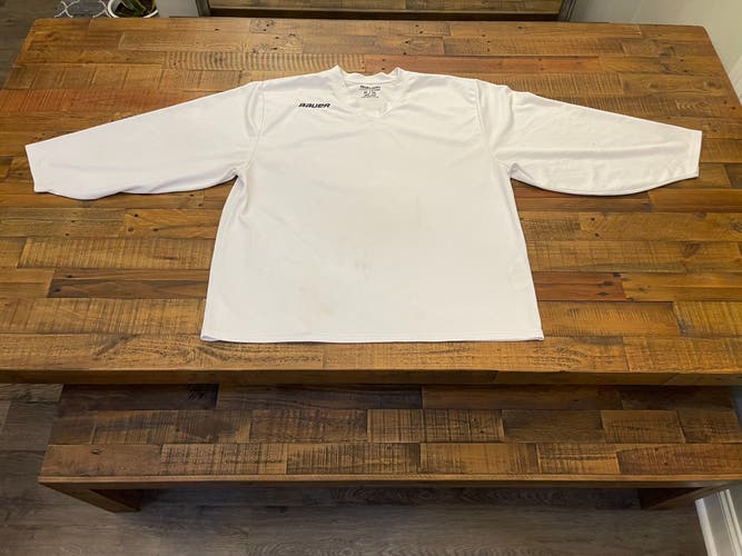 Bauer Team Hockey Practice Jersey White Size XL