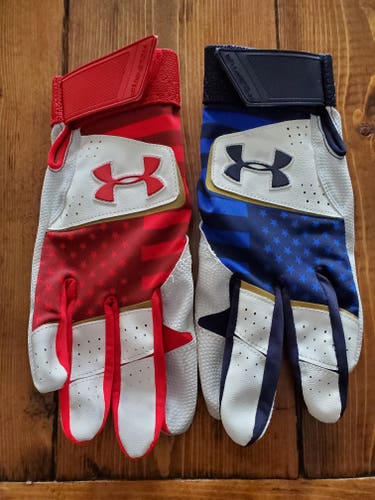 Used Large Under Armour Batting Gloves