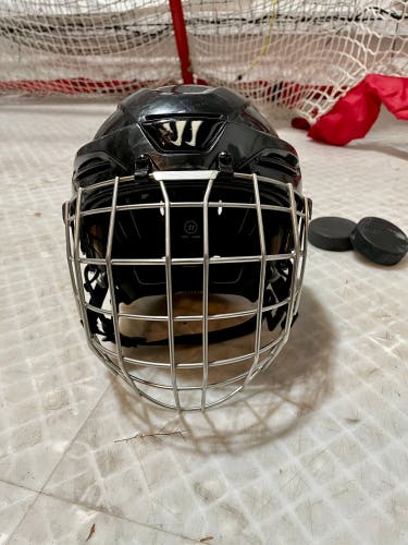 Large Warrior Krown 360 Helmet - Black & Chrome