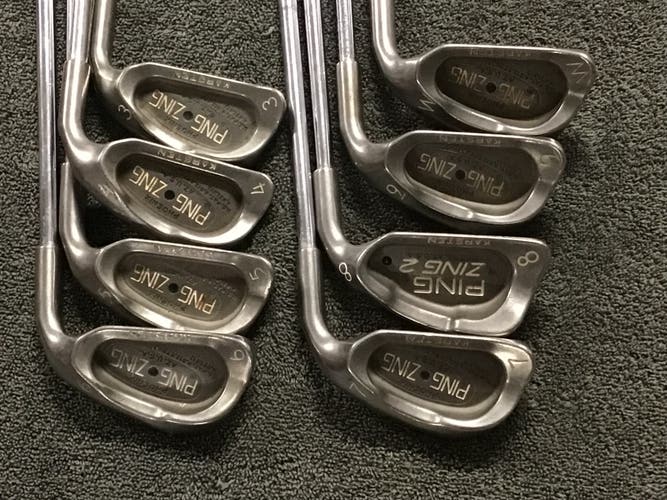 Used Men's Ping Right Handed Zing 2 Iron Set Regular Flex 8 Pieces Steel Shaft