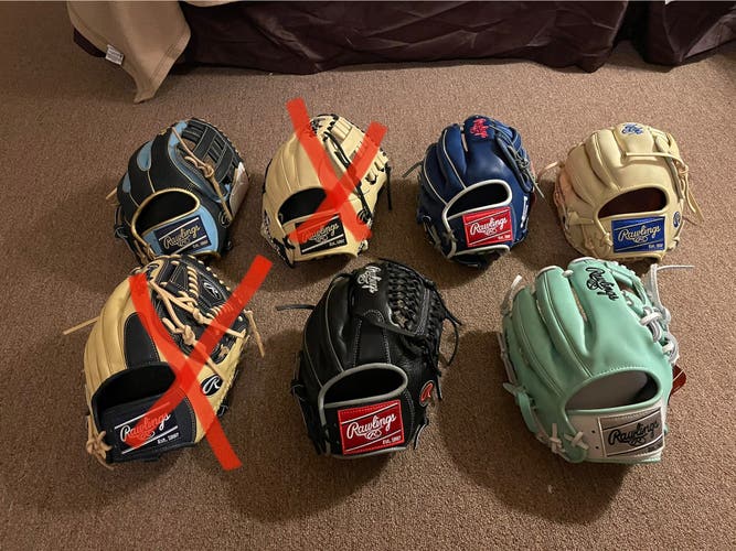 Lot Of Exclusive Rawlings Heart Of The Hides