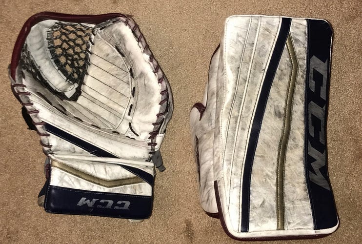 CCM Extreme Flex II Pro Hockey Goalie Glove & Blocker Set Regular Senior 600 Break