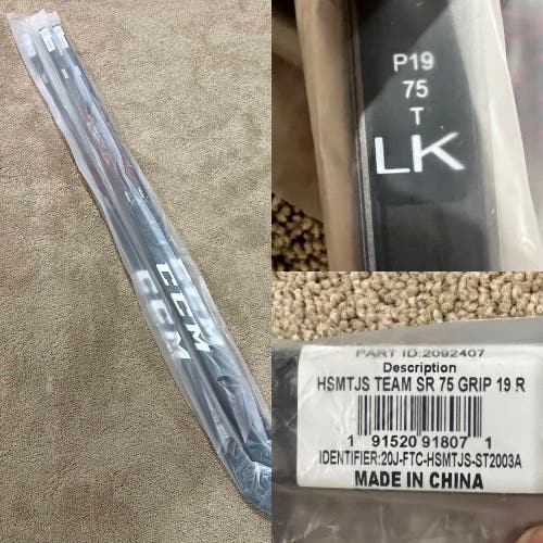 NEW 3 PACK RH 75 FLEX P19 Jetspeed Team Hockey Stick