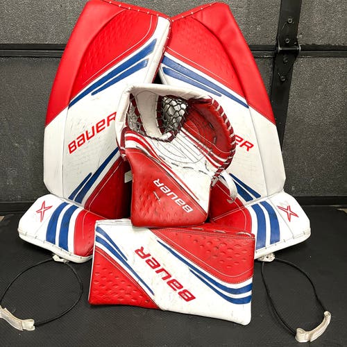Bauer Vapor 2X Int 31”+1” Goalie Pads, Glove, Blocker Full Set