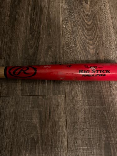 Used 2018 Rawlings Wood Big Stick Bat (-8) 22 oz 30"