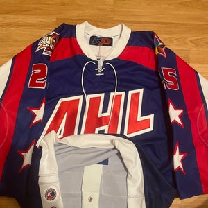 Authentic Boumedienne 2001 AHL All Star Capitals Hockey Jersey Blue 48