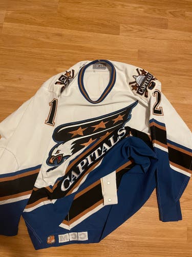 CCM Authentic Bondra Washington Capitals Screaming Eagle Hockey Jersey White 52