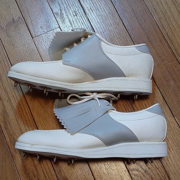 VINTAGE FOOTJOY GREENJOYS KILTIE GOLF SHOES WOMENS 5 1/2 M  display picture 3