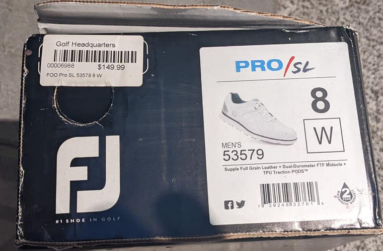 Unisex Used Size 8.0 (Women's 9.0) Footjoy Sport SL Golf Shoes