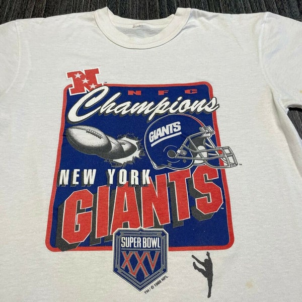 New York Giants T Shirt Men Small Adult Super Bowl 25 NFL Football