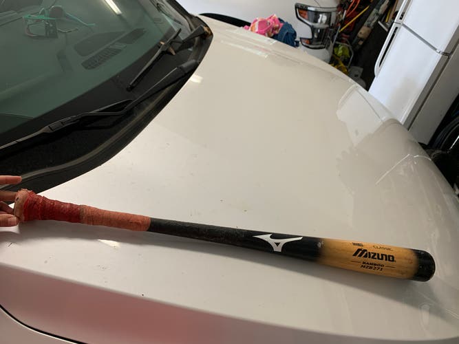 Used BBCOR Certified 2021 Mizuno Wood MZB271 Bamboo Bat (-3) 28 oz 31"