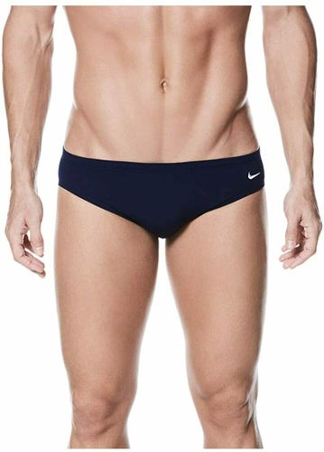 NWT Nike Swim Men's Poly Core Solid Brief Black Size 30