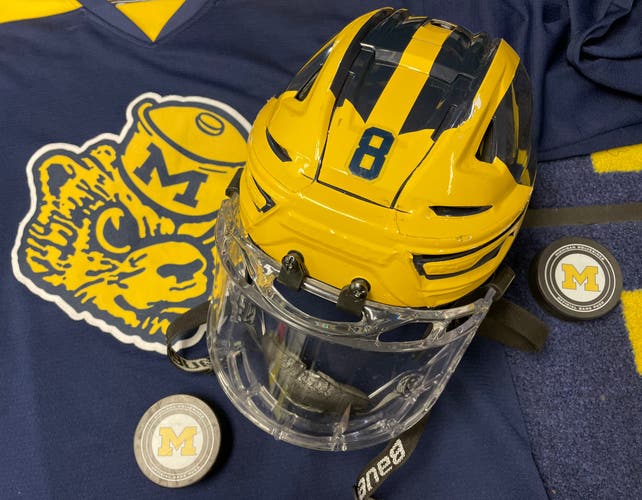University of Michigan Hockey Game Helmet #8