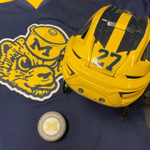 University of Michigan Hockey Game Helmet #27