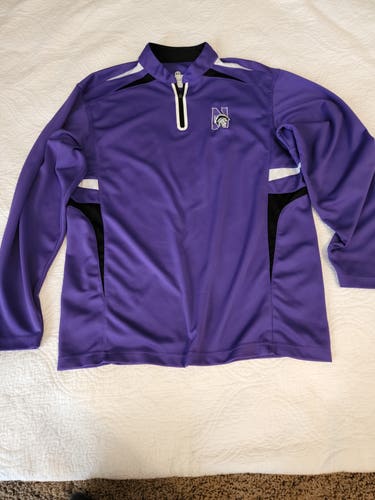 Northwestern Wildcats pullover. Holloway dri-excel 1/4 zip, purple pullover.  a/m