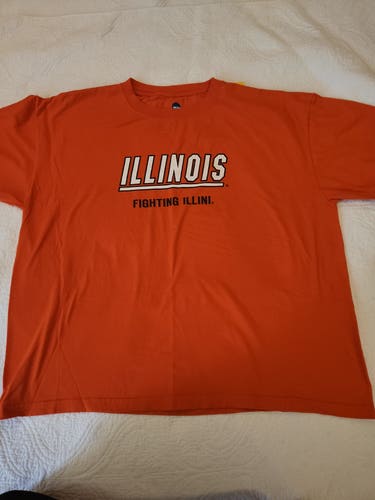 Illinois Fighting illini Orange Men's Adult XXL Shirt