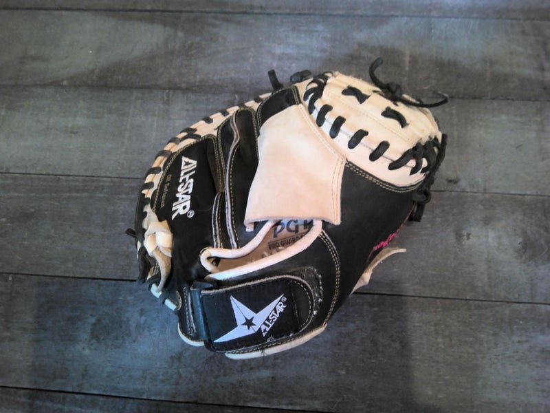 Used Right Hand Throw All Star Catcher's CM1100Pro Baseball Glove 31.5" - Black/Tan