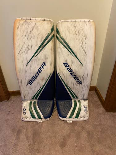 Used 33" Bauer Vapor 2X Pro Goalie Leg Pads Pro Stock
