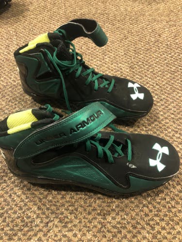 Green & Black Men's Under Armour DCE Cleats Size 10