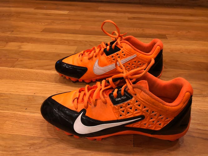 Orange And Black Nike ALPHA Cleats - Size 10