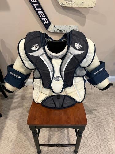 Used Large Vaughn V3 7500 Goalie Chest Protector- Goalie Monkey Limited Edition