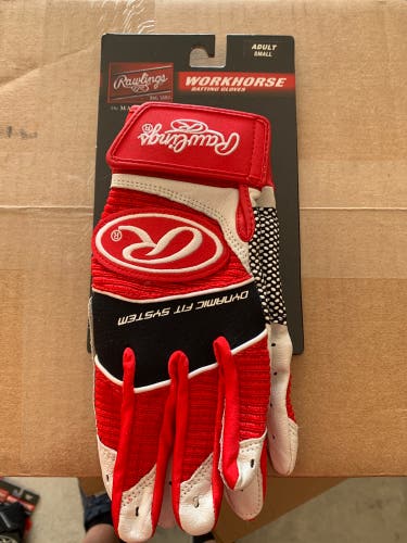 New Small Rawlings Workhorse Batting Gloves