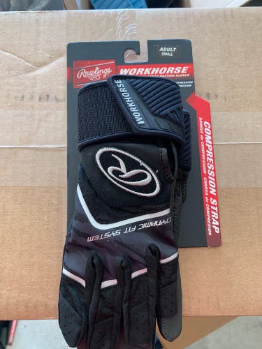 New Small Rawlings Workhorse Batting Gloves