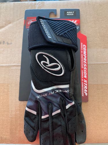 New Medium Rawlings Workhorse Batting Gloves