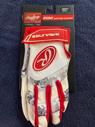 New Small Rawlings 5150 Batting Gloves