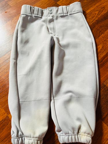 Used Light Gray Youth XL Easton Knicker Baseball Pants