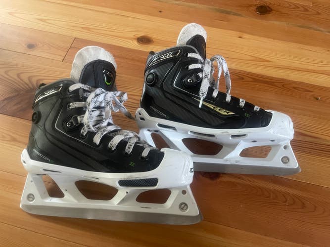 Junior Used CCM RibCor 44K Hockey Goalie Skates Regular Width Size 3.5