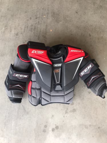 Used Small CCM  Extreme Flex Shield II Goalie Chest Protector