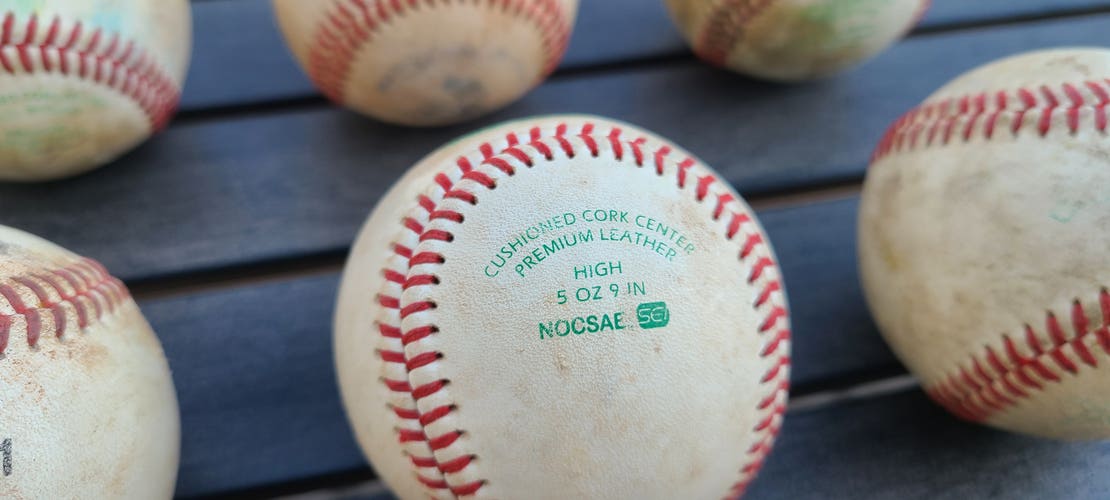 Used Baseballs 12 Pack (1 Dozen) Leather Cover Cushioned Cork Center