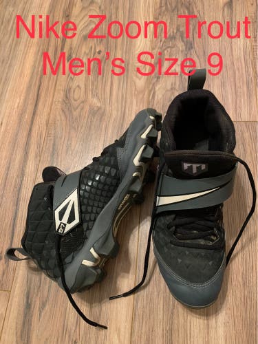 Black Used Molded Cleats Nike Trout