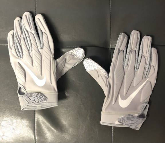 Nike Superbad 5.0 Gray & White Gloves - New - 3XL