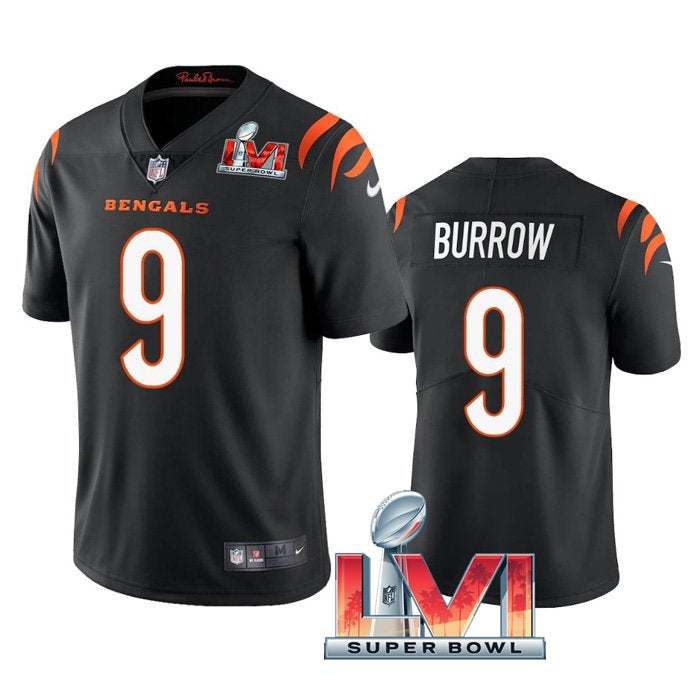 Men's Cincinnati Bengals #9 Joe Burrow Nike White Alternate Vapor Limited  Jersey Size S