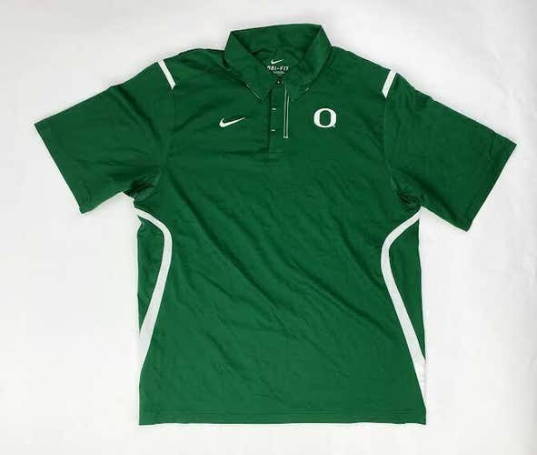 Nike Oregon Ducks Dri-FIT Stretch Woven Golf Polo Men's Large Green 378243
