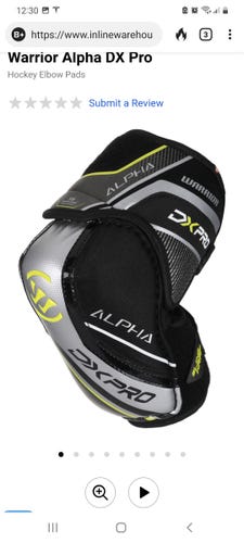 New Medium Warrior Alpha DX Pro Elbow Pads