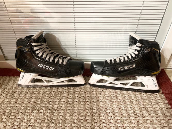 Used Bauer Regular Width Size 8.5 Supreme 2S pro Hockey Goalie Skates