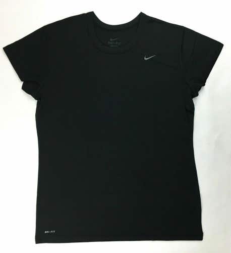 Nike Dri-fit Performance Short Sleeve Tee Shirt Women's 2XL Black 349014-010