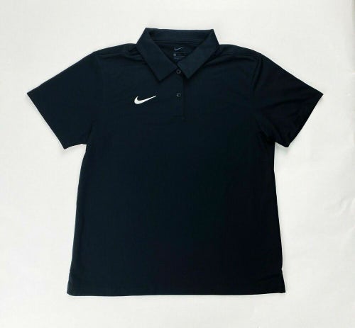 Nike Soccer Game Polo Short Sleeve Futbol Tennis Women's XL Black CU3206